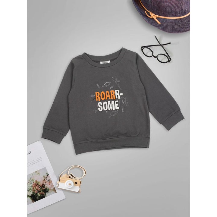 Meemee Kids Sweatshirts- Dark Grey