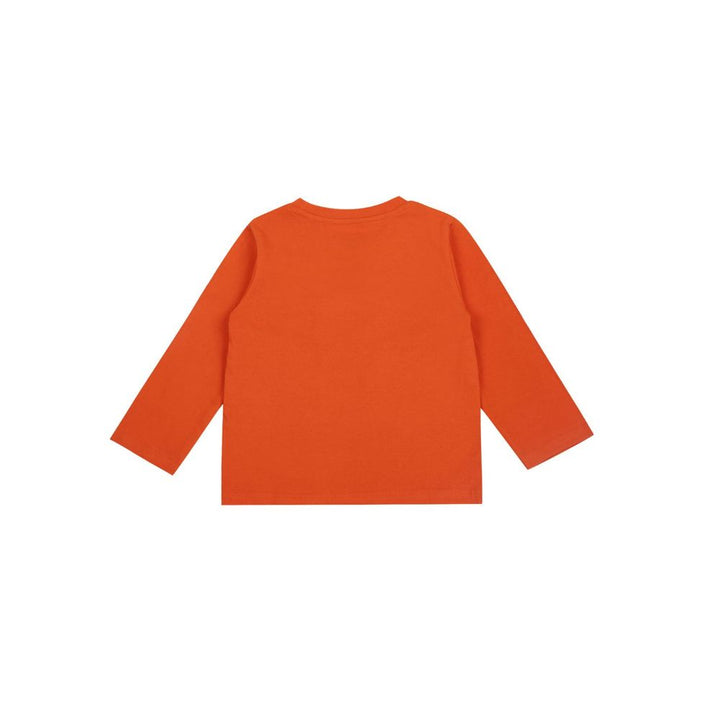 Meemee Boys Full Sleeves Printed Cotton T-Shirts In Rust