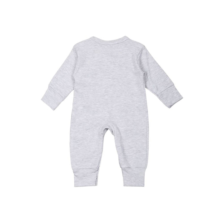 Mee Mee Printed 100% Cotton Romper For Unisex - (Grey)