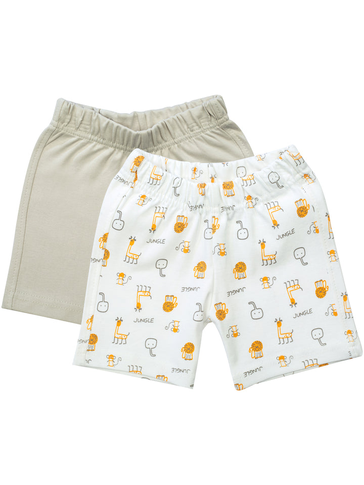 Mee Mee Shorts pack of 2 - Grey & White Printed