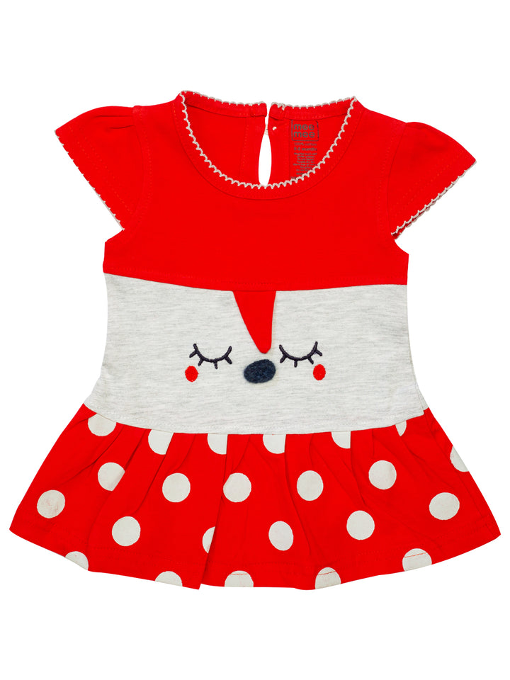 Mee Mee Girls Printed Frock - Red