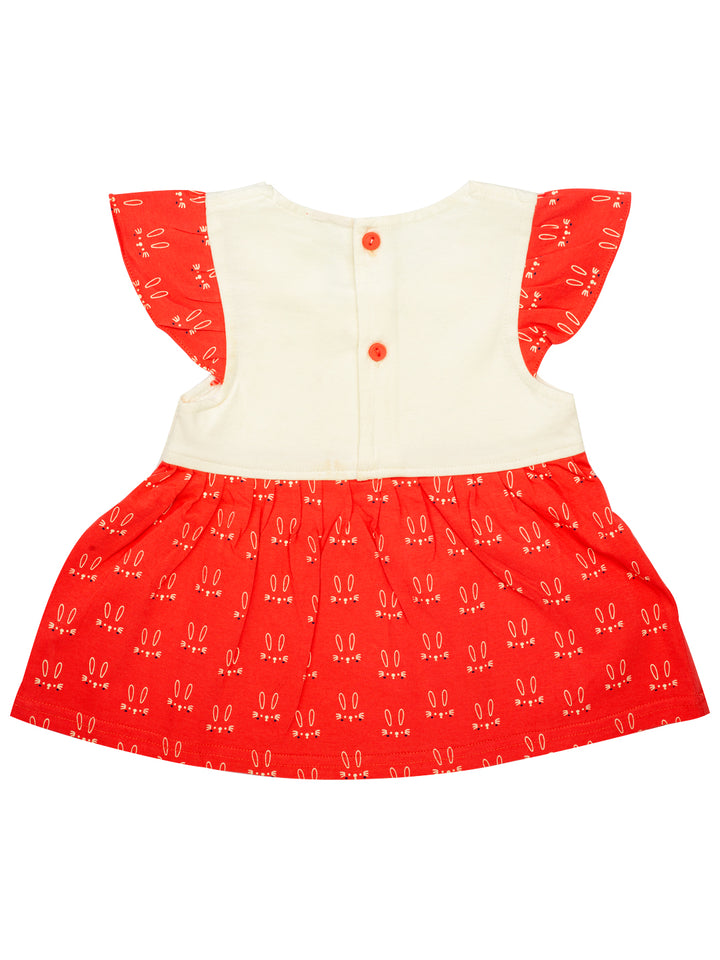 Mee Mee Girls Printed Frock - Red