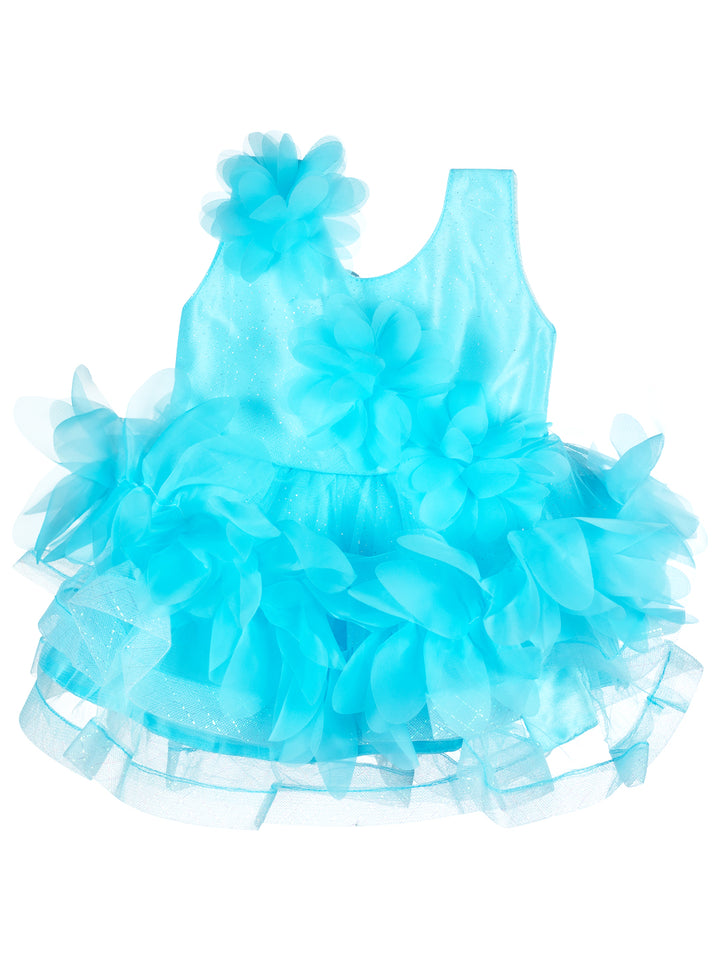 Mee Mee Girls Sleeveless Party Frock - Blue