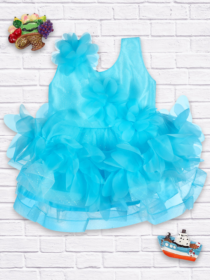 Mee Mee Girls Sleeveless Party Frock - Blue