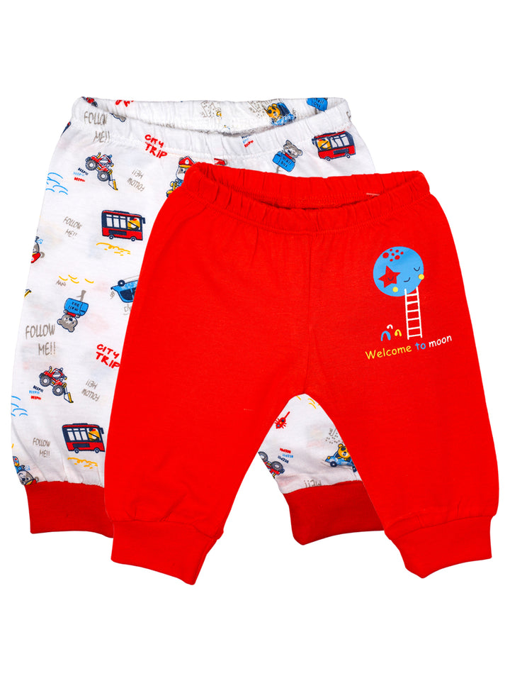 Mee Mee Leggings pack of 2 - Red & White Printed