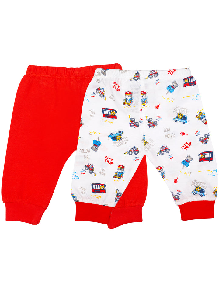 Mee Mee Leggings pack of 2 - Red & White Printed