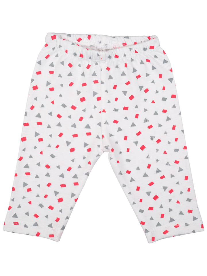 Mee Mee Leggings pack of 2 - Fushcia & White Printed