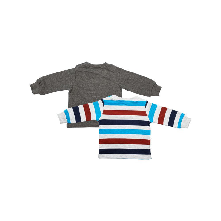 Mee Mee Boys Pack Of 2 T-Shirt – Antra Melnage & Grey Melange