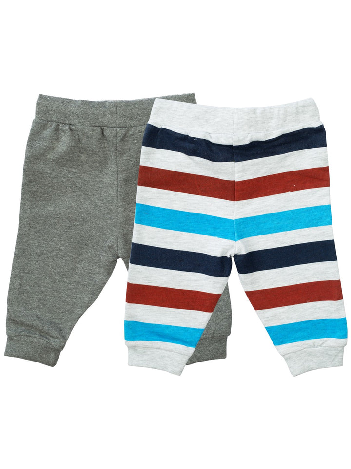 Mee Mee Boys Pack Of 2 Leggings – Antra Melnage & Grey Melange