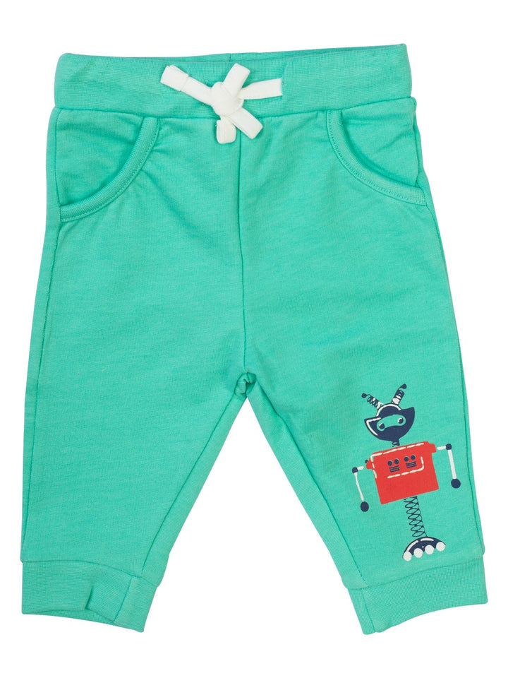 Mee Mee Boys Pack Of 2 Trackpants – Green & Grey Melange