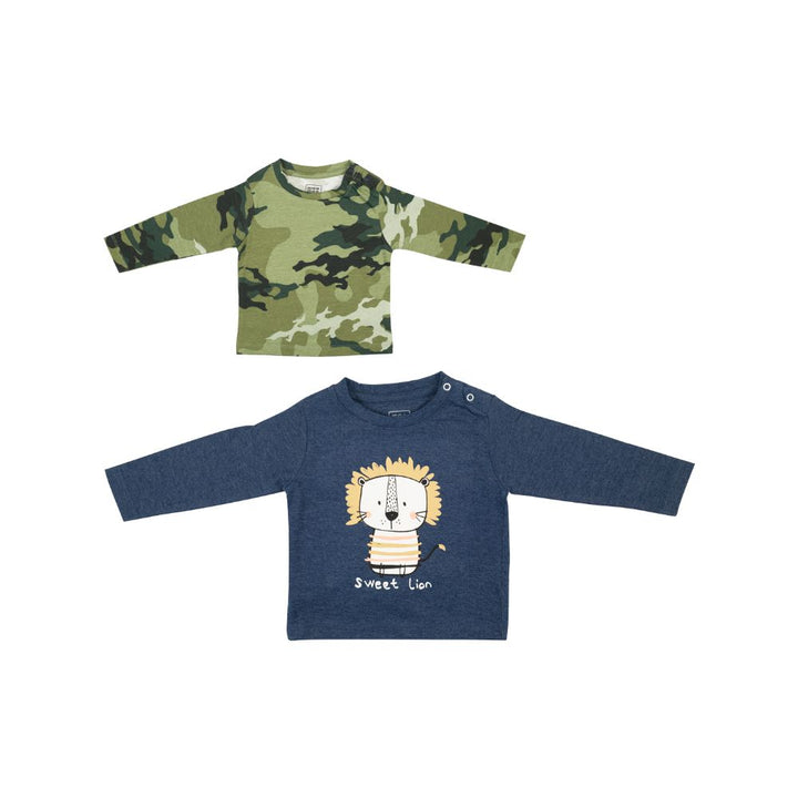 Mee Mee Boys Pack Of 2 T-Shirt Olive &Amp Navy