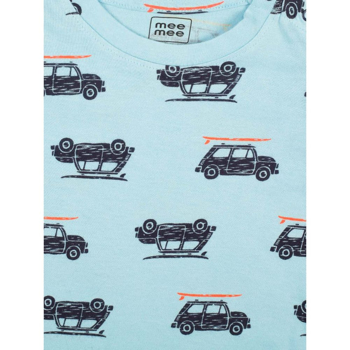 Mee Mee Boys Pack Of 2 T-Shirt Grey Melnage &Amp Blue