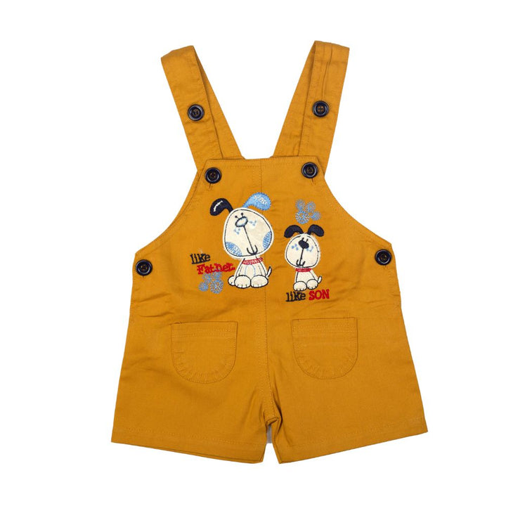 Mee Mee Baby Navy T-Shirt With Dog Applique Brown Dungaree Set