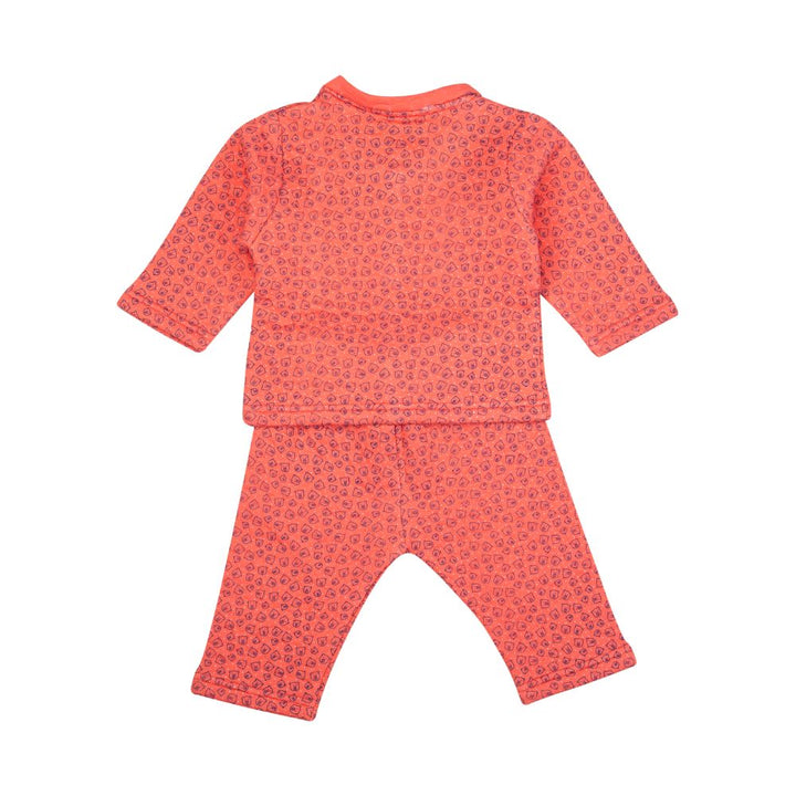 Mee Mee Full Sleeve Boys Polyfill Nightsuit - Peach