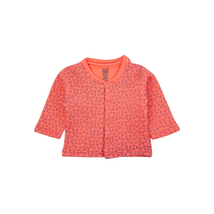 Mee Mee Full Sleeve Boys Polyfill Nightsuit - Peach