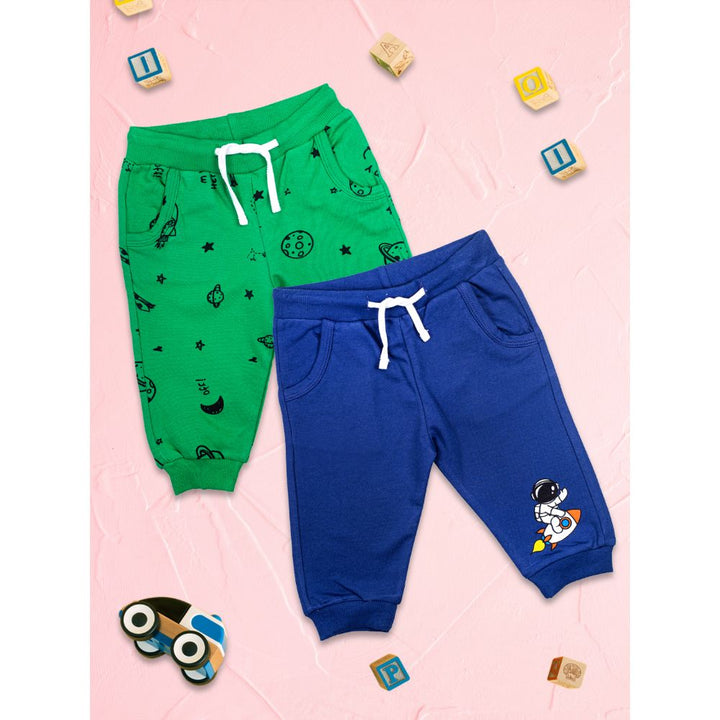 Mee Mee Boys Pack Of 2 Leggings Blue &Amp Green