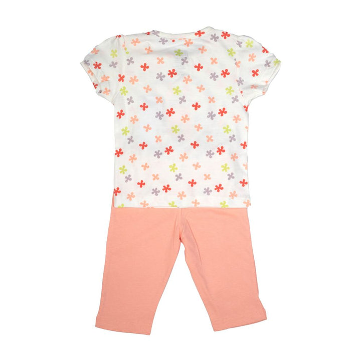 Mee Mee Kids Short Sleeve Flower Printed With Bunny Print Night Suit