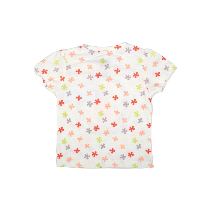 Mee Mee Kids Short Sleeve Flower Printed With Bunny Print Night Suit