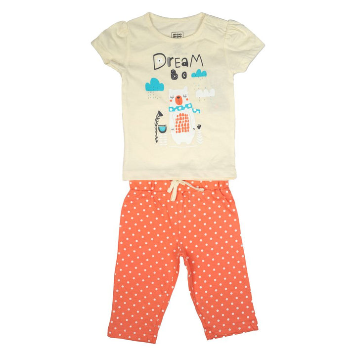 Mee Mee Kids Short Sleeve Polka Printed Dream Night Suit