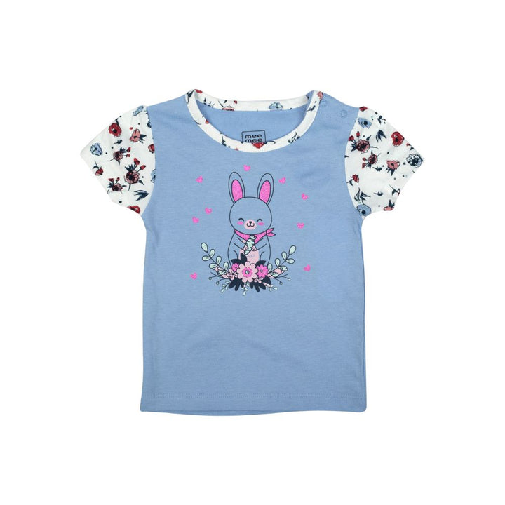 Mee Mee Kids Short Sleeve Floral Printed Bunny Night Suit