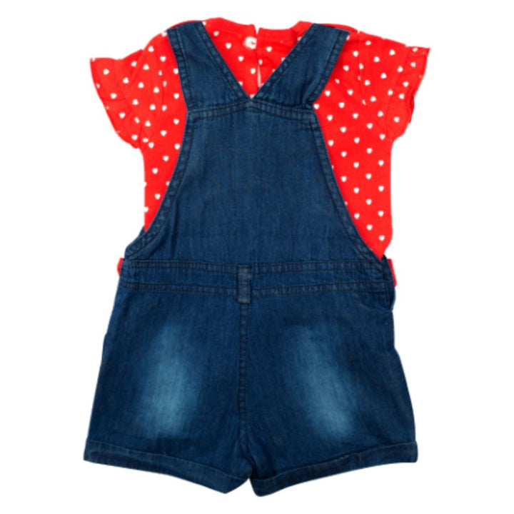 Mee Mee Girls Dungaree set -Pink