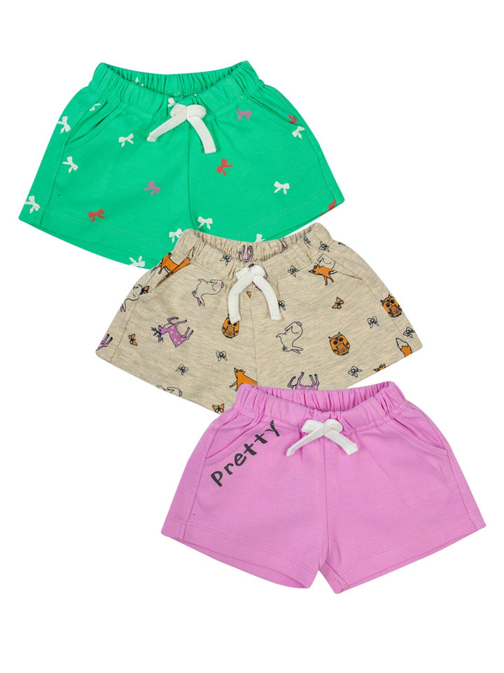 Mee Mee Shorts Pack Of 3 - Oat Mint & Lilac