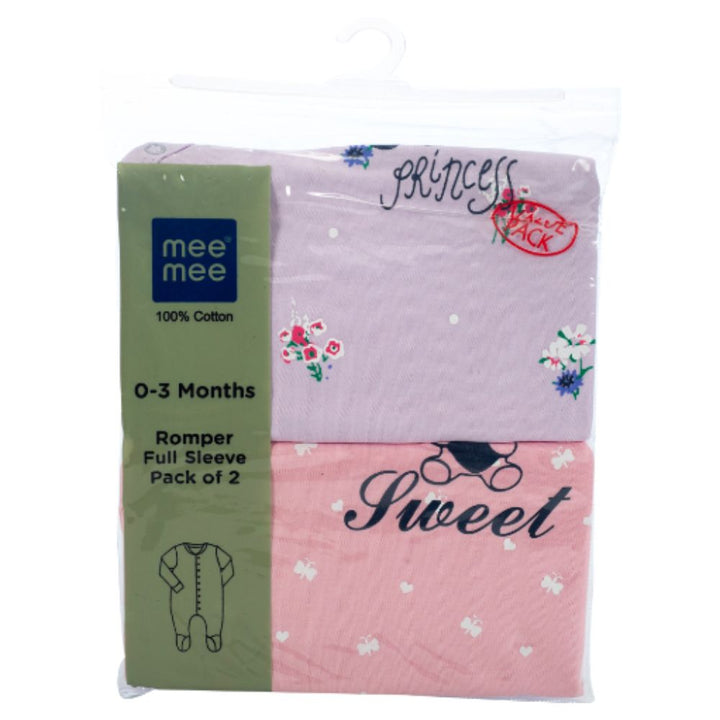 Mee Mee Full Sleeve Romper Pack Of 2 -Lilac_Pinkaop