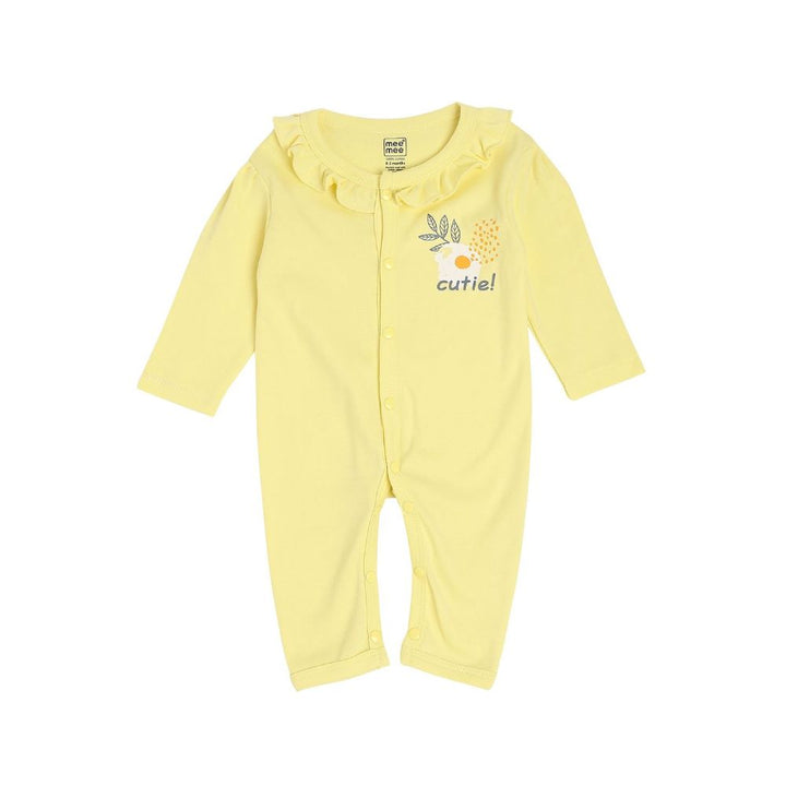 Mee Mee Kids Romper Pack of 2 - White & Yellow