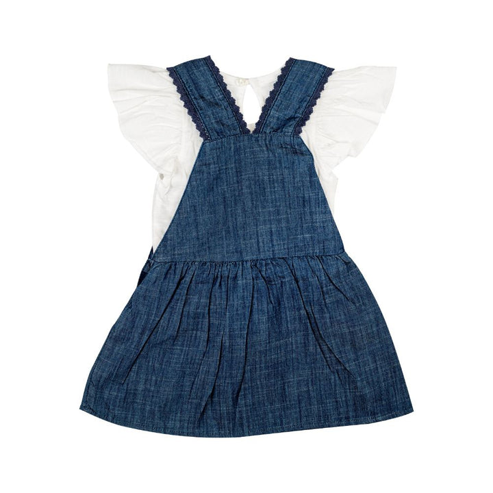 Mee Mee Girls Denim Frock With Top - Blue