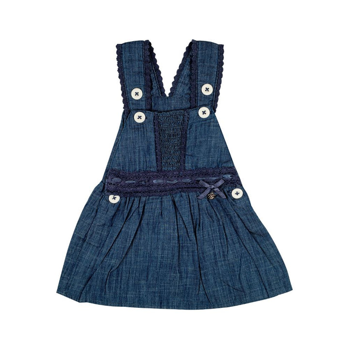 Mee Mee Girls Denim Frock With Top - Blue