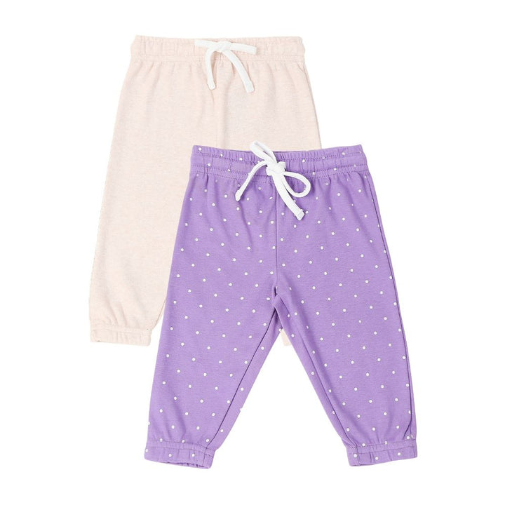 MeeMee Girls Cotton Track Pants - Pack of 2