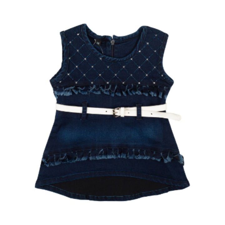 Mee Mee Girls Denim Frock - Dark Blue