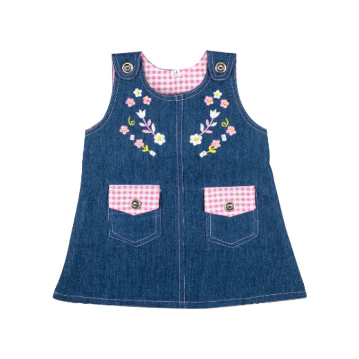 Mee Mee Girls Denim Frock -Dark Blue