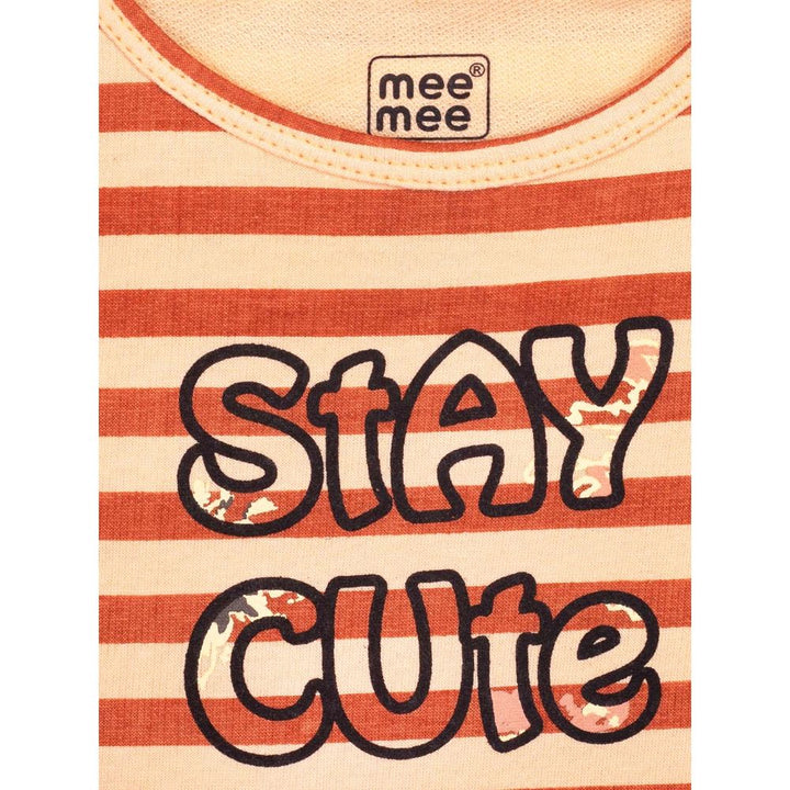 Mee Mee Girls Pack Of 2 Top – OffWhite & Peach