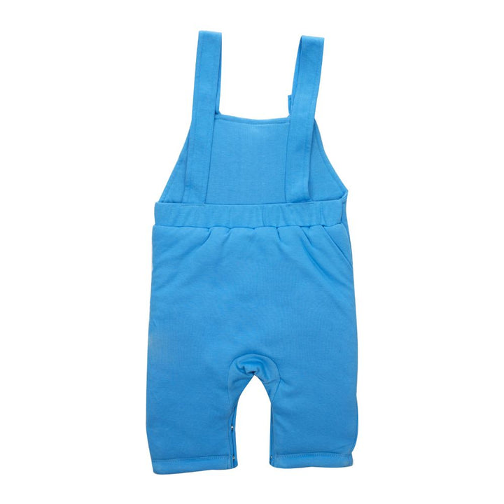 Full Sleeve Girls Dungaree Set (Grey_Melange_Blue)