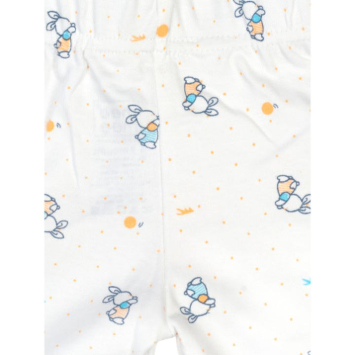 Mee Mee Baby White Peach Bunny Print Shorts - Pack Of 2