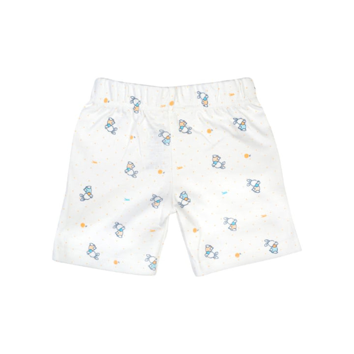 Mee Mee Baby White Peach Bunny Print Shorts - Pack Of 2