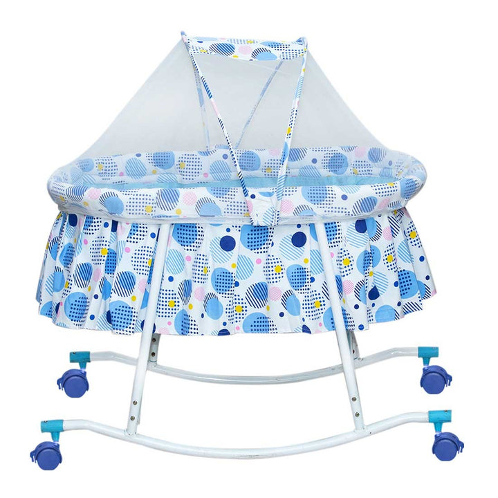 Mee Mee Baby Cradle with Mosquito Net (Blue)