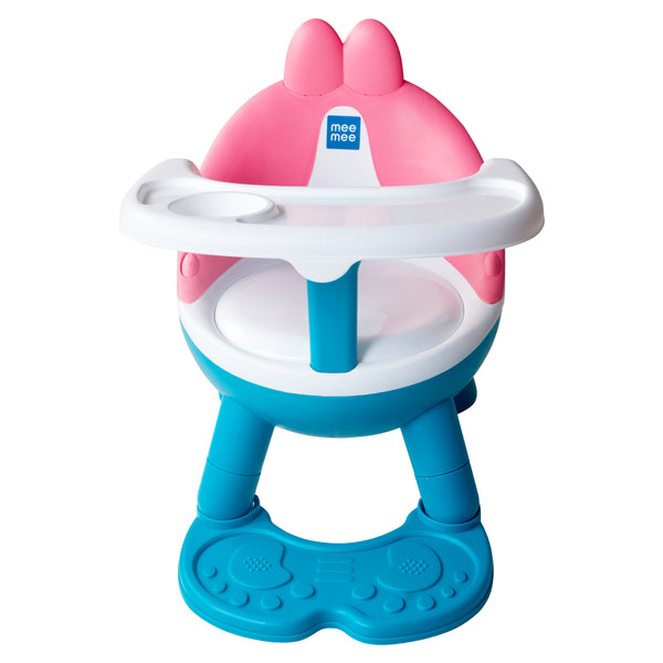 Foldable Booster Seat with Feeding Tray (PINK)