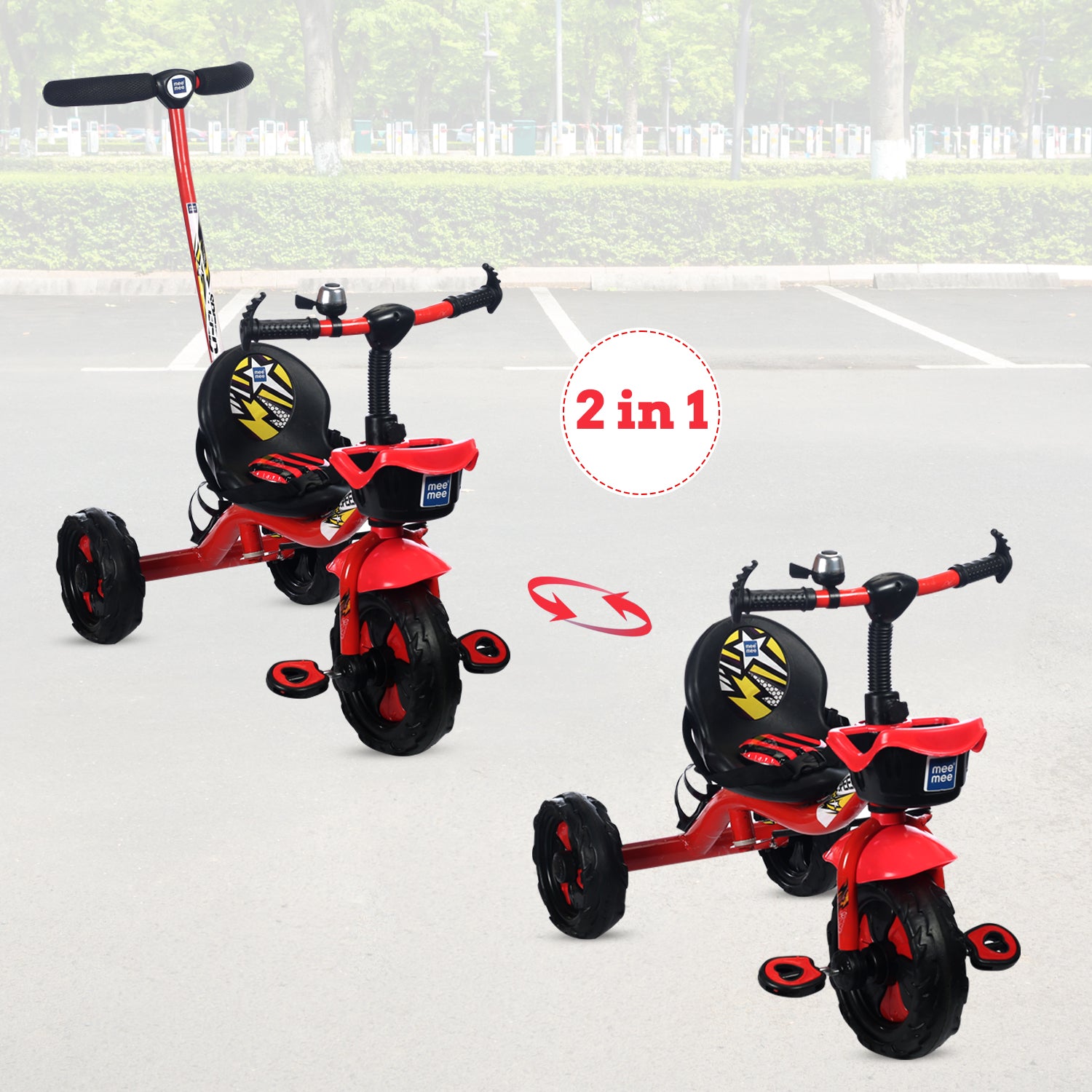 Buy Easy to Ride Baby Tricycle With Push Handle Red Online in India Me n Moms