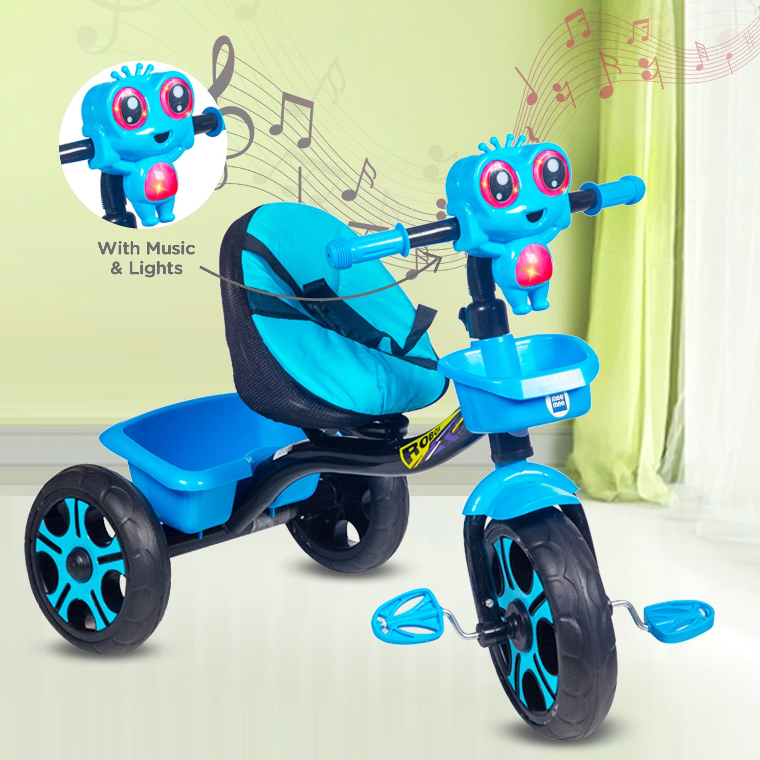 Buy Easy to Ride Baby Tricycle With Music Lights Blue Online in India Me n Moms