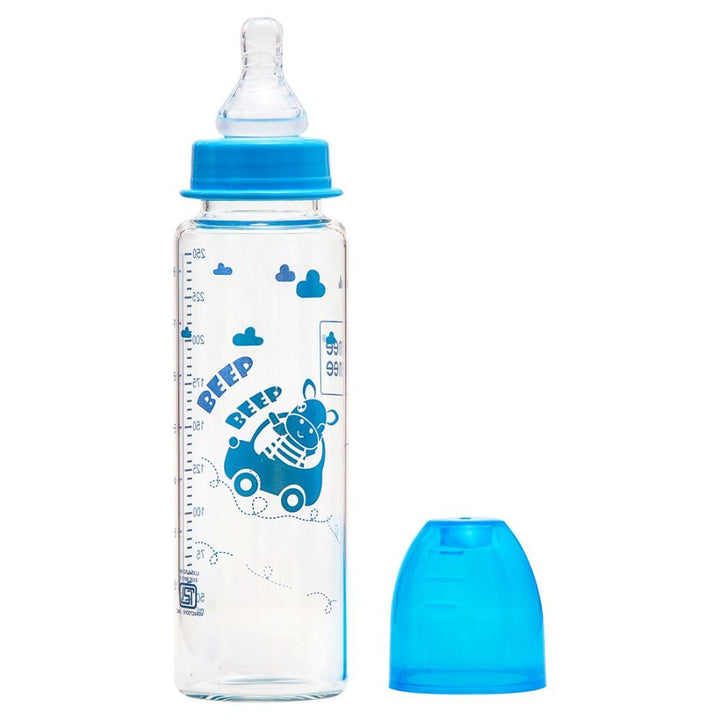 Mee Mee Premium Glass Feeding Bottle(Blue)
